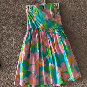 strapless floral Lilly pulitzer dress